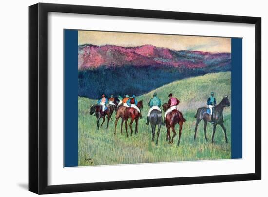 Horse Racing -The Training-Edgar Degas-Framed Art Print