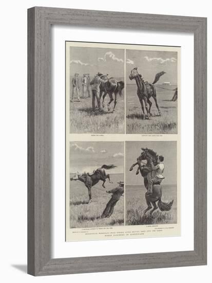 Horse Ranching in Queensland-John Charles Dollman-Framed Giclee Print