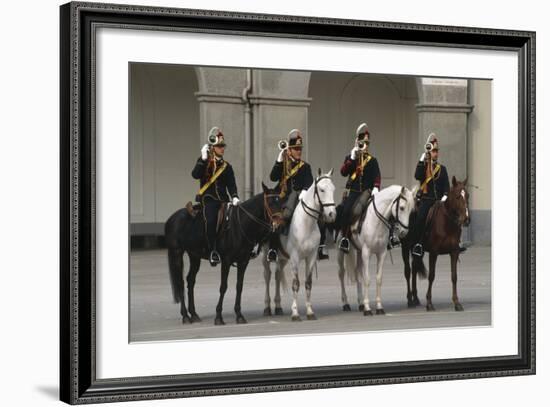 Horse Regiment Trumpeters at Cuirassiers Gala-null-Framed Giclee Print