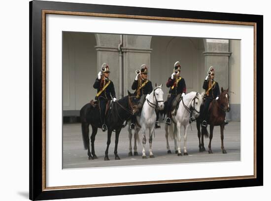 Horse Regiment Trumpeters at Cuirassiers Gala-null-Framed Giclee Print