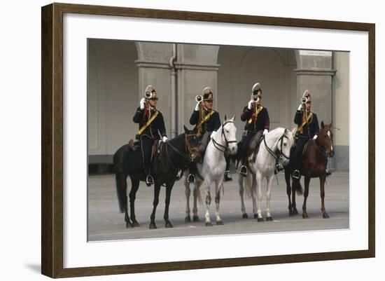 Horse Regiment Trumpeters at Cuirassiers Gala-null-Framed Giclee Print