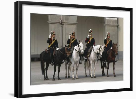 Horse Regiment Trumpeters at Cuirassiers Gala-null-Framed Giclee Print