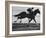 Horse Ridan During Race-null-Framed Photographic Print