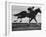 Horse Ridan During Race-null-Framed Photographic Print