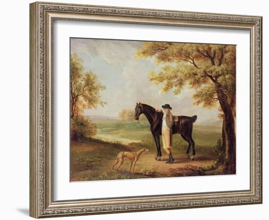 Horse, Rider and Whippet-George Garrard-Framed Giclee Print