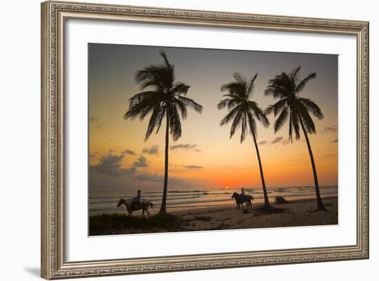 Horse Riders at Sunset-Rob Francis-Framed Photographic Print