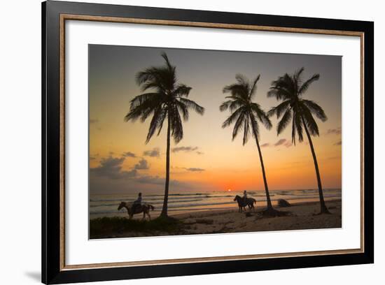 Horse Riders at Sunset-Rob Francis-Framed Photographic Print