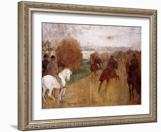 Horse Riders on a Road, 1864-68-Edgar Degas-Framed Giclee Print