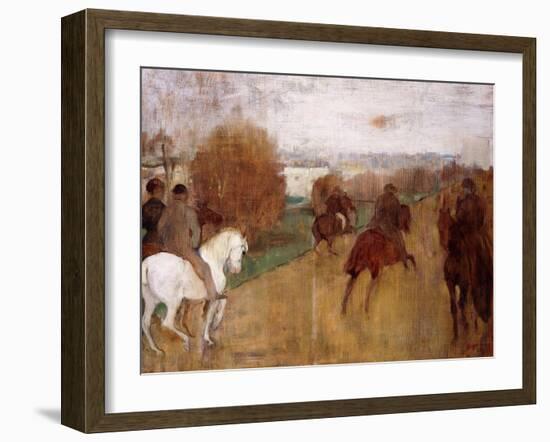 Horse Riders on a Road, 1864-68-Edgar Degas-Framed Giclee Print