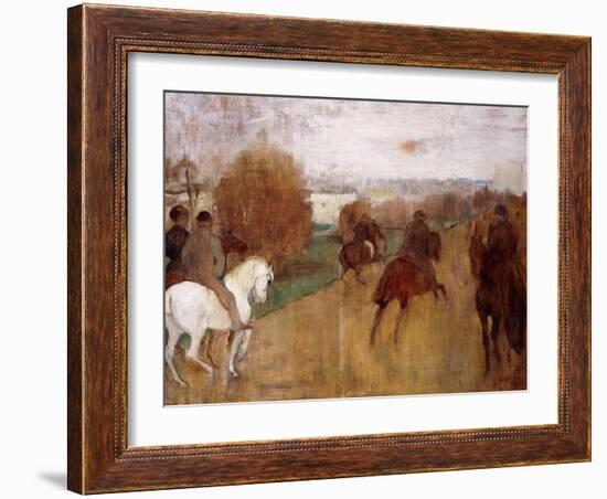 Horse Riders on a Road, 1864-68-Edgar Degas-Framed Giclee Print