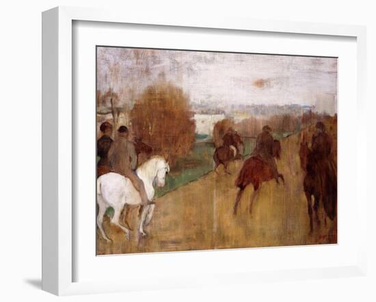 Horse Riders on a Road, 1864-68-Edgar Degas-Framed Giclee Print