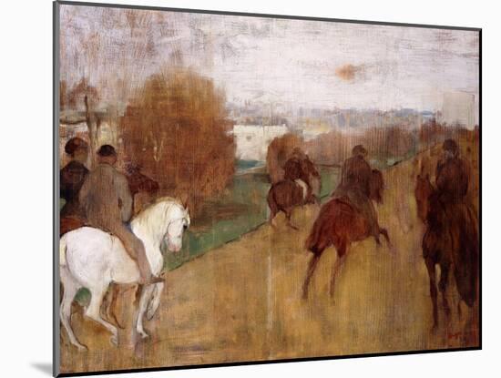 Horse Riders on a Road, 1864-68-Edgar Degas-Mounted Giclee Print