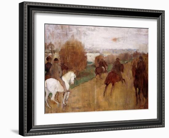 Horse Riders on a Road, 1864-68-Edgar Degas-Framed Giclee Print