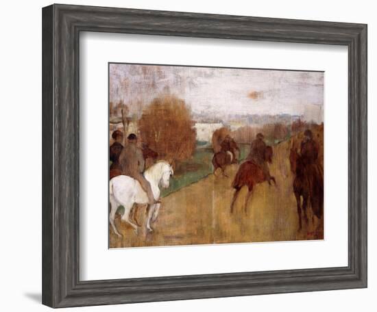 Horse Riders on a Road, 1864-68-Edgar Degas-Framed Giclee Print