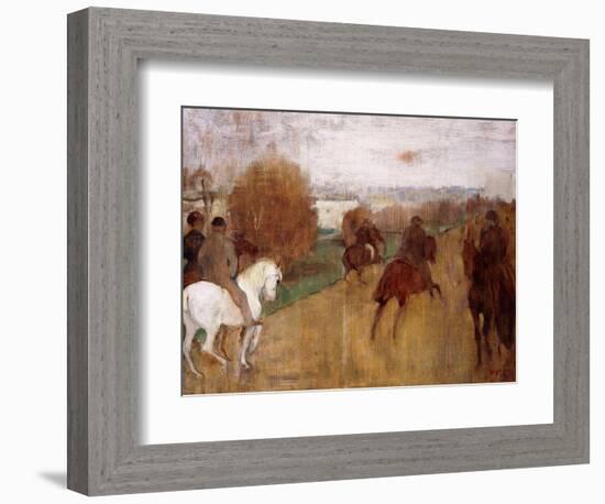 Horse Riders on a Road, 1864-68-Edgar Degas-Framed Giclee Print