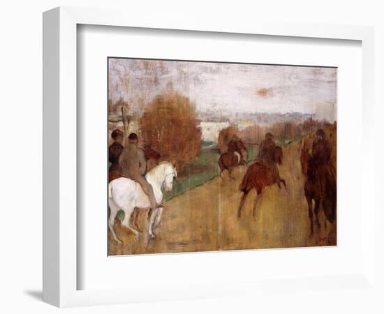 Horse Riders on a Road, 1864-68-Edgar Degas-Framed Giclee Print