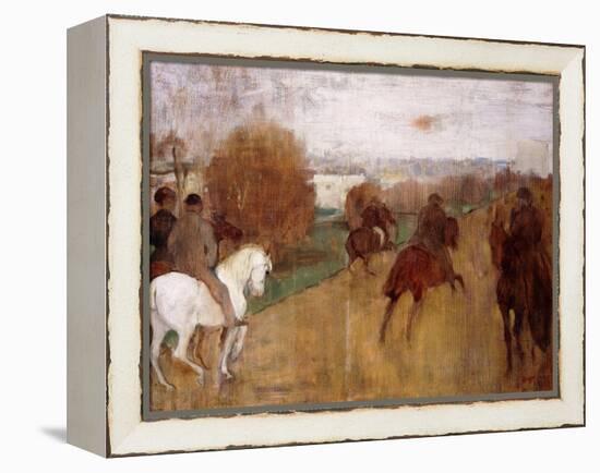 Horse Riders on a Road, 1864-68-Edgar Degas-Framed Premier Image Canvas