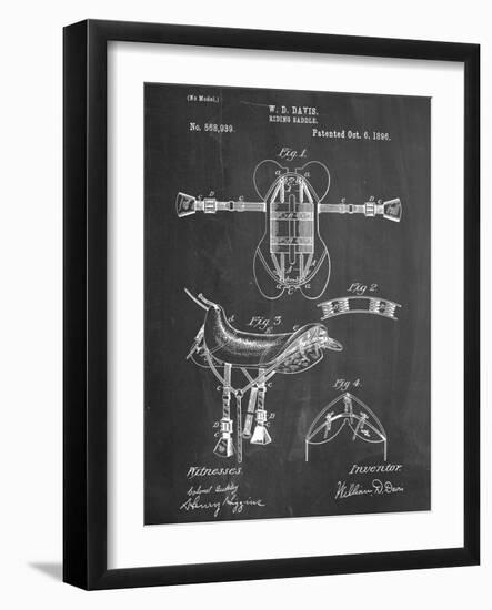 Horse Riding Saddle Patent-null-Framed Art Print