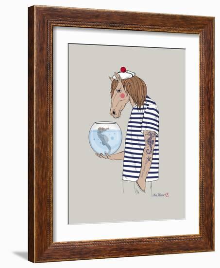 Horse Sailor-Olga Angellos-Framed Art Print