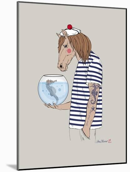 Horse Sailor-Olga Angellos-Mounted Art Print