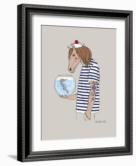 Horse Sailor-Olga Angellos-Framed Art Print