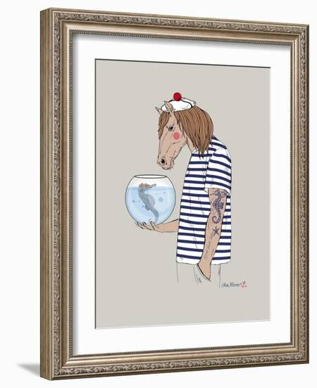 Horse Sailor-Olga Angellos-Framed Art Print