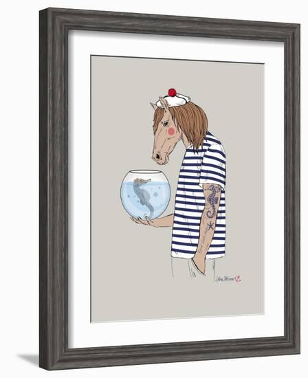 Horse Sailor-Olga Angellos-Framed Art Print