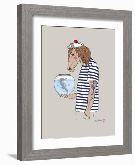 Horse Sailor-Olga Angellos-Framed Art Print