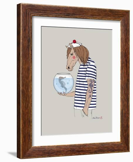 Horse Sailor-Olga Angellos-Framed Art Print