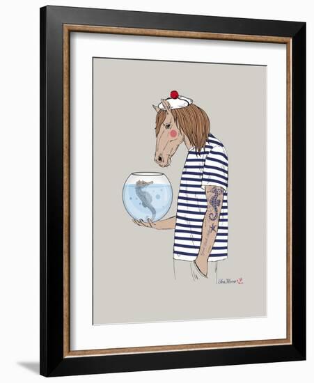 Horse Sailor-Olga Angellos-Framed Art Print