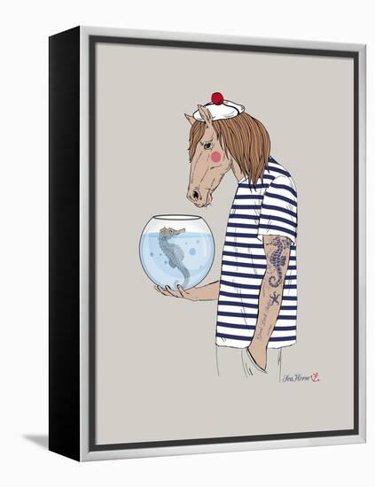 Horse Sailor-Olga Angellos-Framed Stretched Canvas