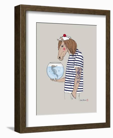 Horse Sailor-Olga Angellos-Framed Art Print