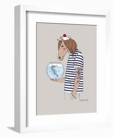 Horse Sailor-Olga Angellos-Framed Art Print