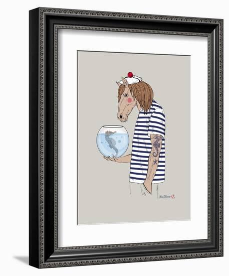 Horse Sailor-Olga Angellos-Framed Art Print