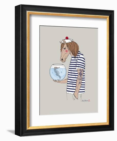 Horse Sailor-Olga Angellos-Framed Art Print