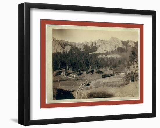 Horse Shoe Curve. on Burlington and Missouri River R'Y. Buckhorn Mountains in Background-John C. H. Grabill-Framed Giclee Print