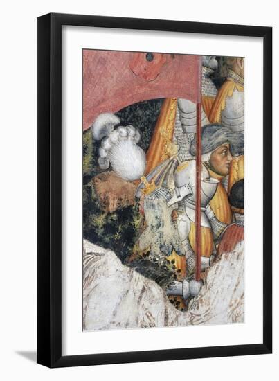 Horse Soldiers, Detail from Fresco Cycle Stories of Romulus and Remus-Gentile da Fabriano-Framed Giclee Print