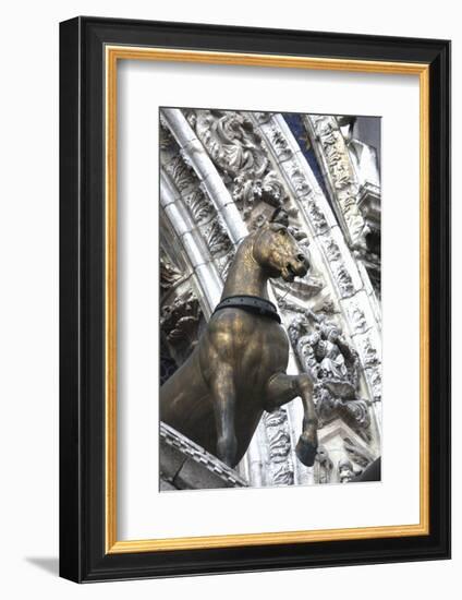 Horse Statue on San Marco, Venice, Italy-Terry Eggers-Framed Photographic Print