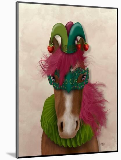 Horse Strawberry Fool-Fab Funky-Mounted Art Print