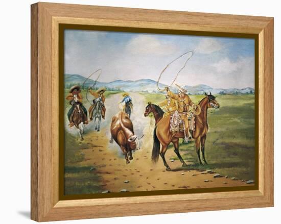 Horse Throwing-Ernesto Icaza-Framed Stretched Canvas