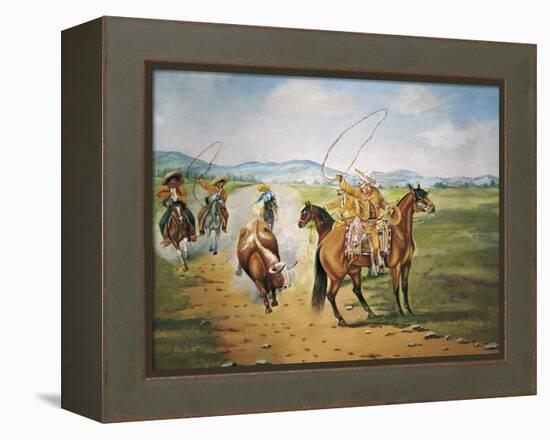 Horse Throwing-Ernesto Icaza-Framed Stretched Canvas