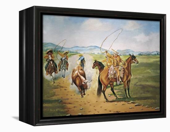 Horse Throwing-Ernesto Icaza-Framed Stretched Canvas