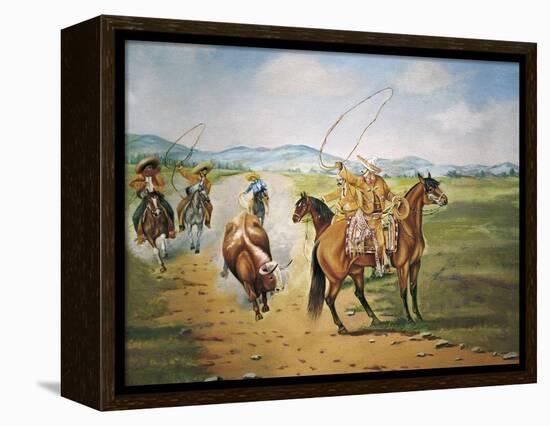 Horse Throwing-Ernesto Icaza-Framed Stretched Canvas