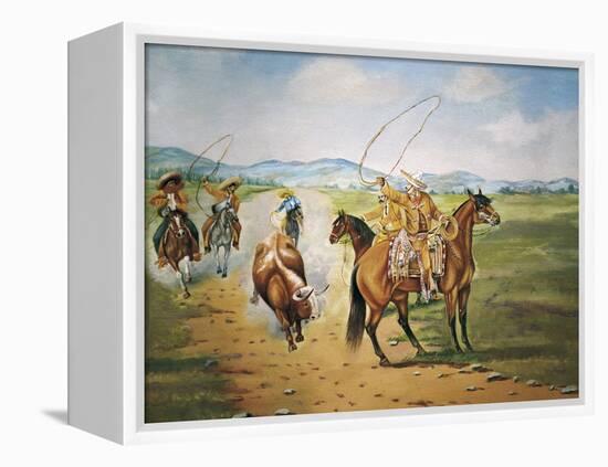 Horse Throwing-Ernesto Icaza-Framed Stretched Canvas