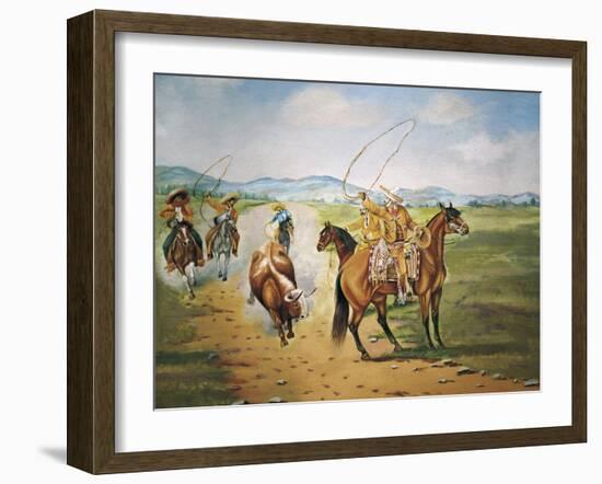 Horse Throwing-Ernesto Icaza-Framed Art Print