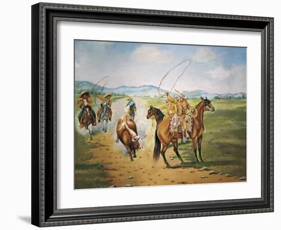 Horse Throwing-Ernesto Icaza-Framed Art Print