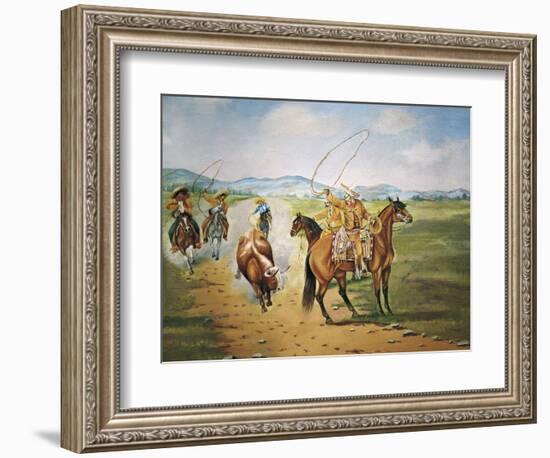 Horse Throwing-Ernesto Icaza-Framed Art Print
