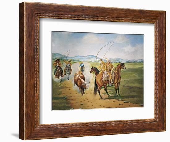 Horse Throwing-Ernesto Icaza-Framed Art Print