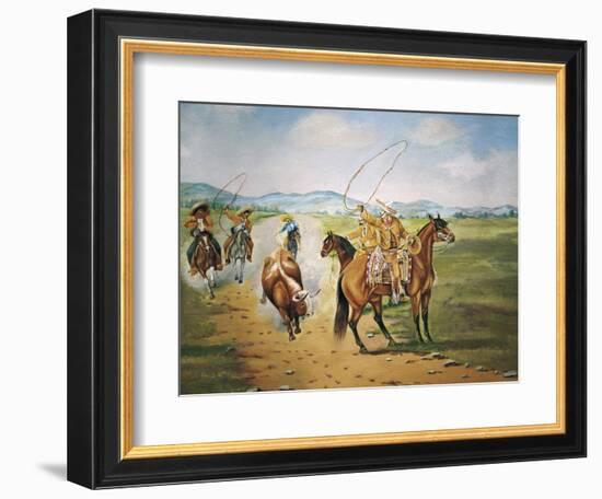 Horse Throwing-Ernesto Icaza-Framed Art Print