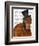 Horse Top Hat and Monocle-Fab Funky-Framed Art Print